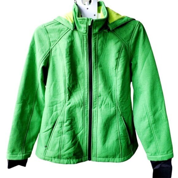 NORTHERN Reflections Green Hooded Fleece Lined Zip Up Women's Jacket. Size M - Picture 4 of 8